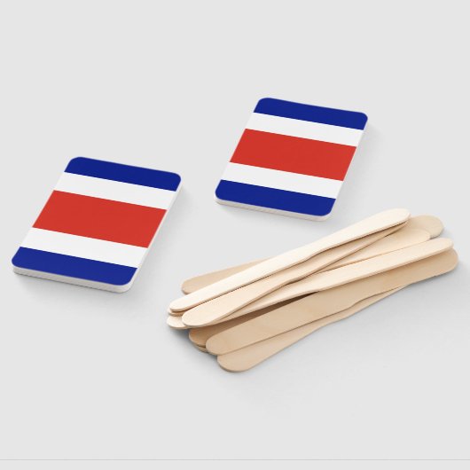 Set van handventilator met vlag van Costa Rica Handwaaier (Niet-gemonteerd)