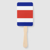 Set van handventilator met vlag van Costa Rica Handwaaier (Voorkant)