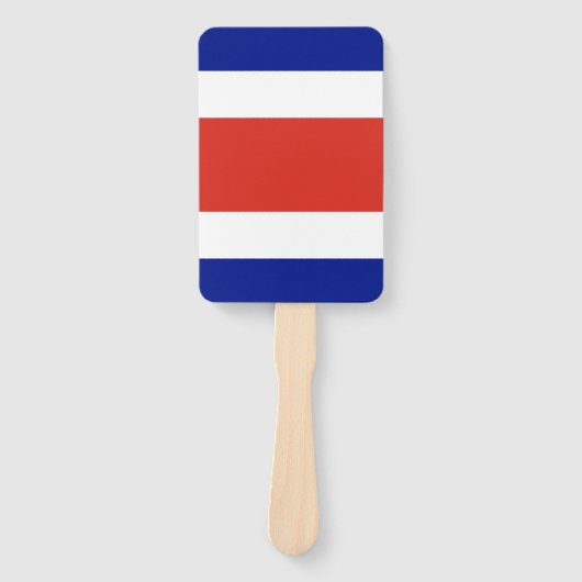 Set van handventilator met vlag van Costa Rica Handwaaier (Voorkant)