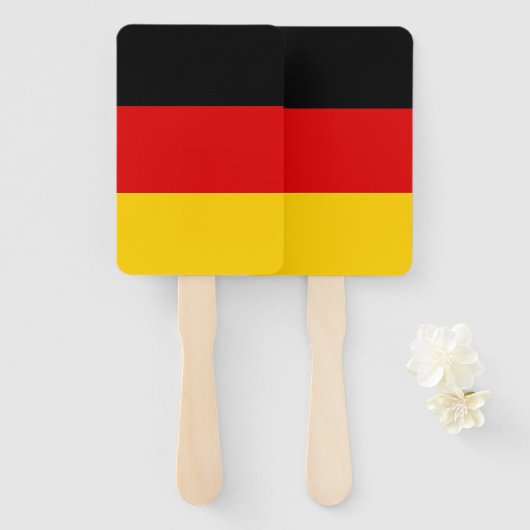 Set van handventilator met vlag van Duitsland Handwaaier (Voorkant en achterkant)