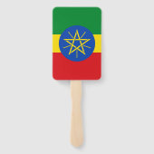 Set van handventilator met vlag van Ethiopië Handwaaier (Achterkant)