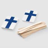 Set van handventilator met vlag van Finland Handwaaier (Niet-gemonteerd)
