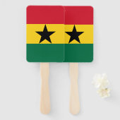 Set van handventilator met vlag van Ghana Handwaaier (Voorkant en achterkant)