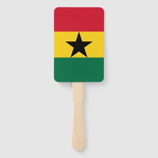 Set van handventilator met vlag van Ghana Handwaaier (Achterkant)