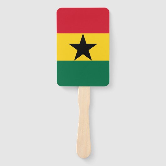 Set van handventilator met vlag van Ghana Handwaaier (Voorkant)