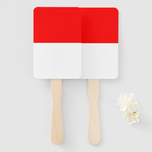 Set van handventilator met vlag van Indonesië Handwaaier (Voorkant en achterkant)
