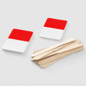 Set van handventilator met vlag van Indonesië Handwaaier (Niet-gemonteerd)