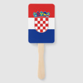 Set van handventilator met vlag van Kroatië Handwaaier (Achterkant)