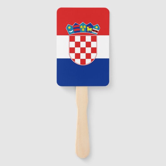 Set van handventilator met vlag van Kroatië Handwaaier (Achterkant)
