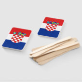 Set van handventilator met vlag van Kroatië Handwaaier (Niet-gemonteerd)