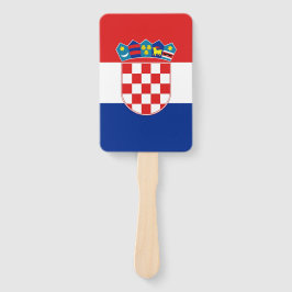 Set van handventilator met vlag van Kroatië Handwaaier