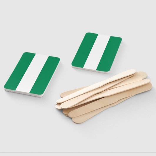 Set van handventilator met vlag van Nigeria Handwaaier (Niet-gemonteerd)