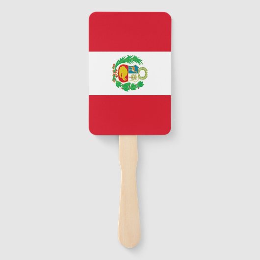 Set van handventilator met vlag van Peru Handwaaier (Achterkant)