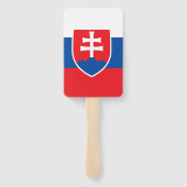 Set van handventilator met vlag van Slowakije Handwaaier (Achterkant)