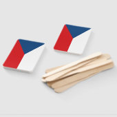 Set van handventilator met vlag van Tsjechië Handwaaier (Niet-gemonteerd)