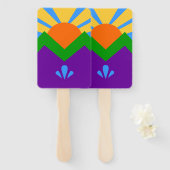 Set van handventilatoren met vlag van Manitou Spri Handwaaier (Voorkant en achterkant)