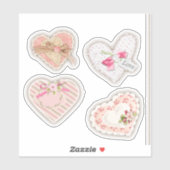 Set van harten sticker (Vel)