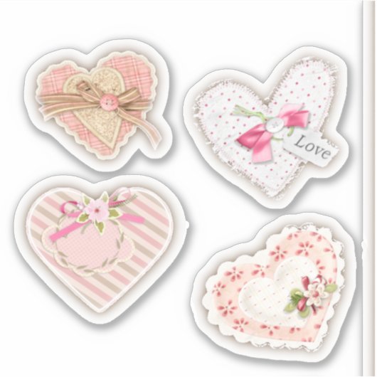 Set van harten sticker (Voorkant)