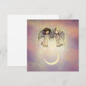 Set van Kaarten Little Angels Geïllustreerde Kunst Notitiekaartje (Voorkant / Achterkant)