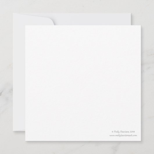 Set van Kaarten Schattige Angel en Uil op de Maan Notitiekaartje (Achterkant)