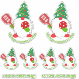 Set van 🎅kerst pickleball sticker