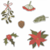 Set van kerstmotieven sticker (Voorkant)