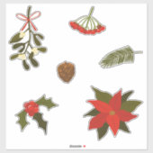 Set van kerstmotieven sticker (Vel)