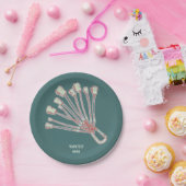 Set van klimmende steenklimdraden papieren bordje (Feest)