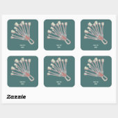 Set van klimmende steenklimdraden vierkante sticker (Vel)