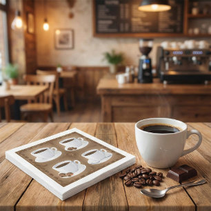 set van koffie-luiers servet