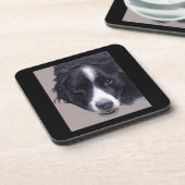 Set van kurk onderzetters - border collie 1 (Linkerzijde)