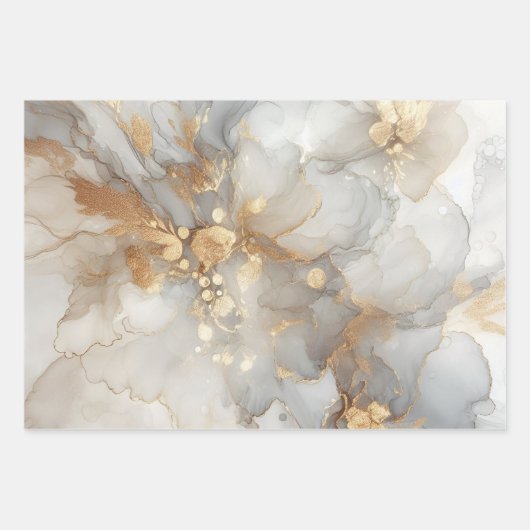 Set van marmeren wikkelpapier vellen (Voorkant 2)