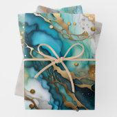 Set van marmeren wikkelpapier vellen (In situ)