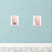 Set van minimalistische geometrische abstracte kun (Houten vloer)