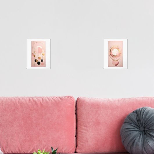 Set van minimalistische geometrische abstracte kun (Woonkamer)