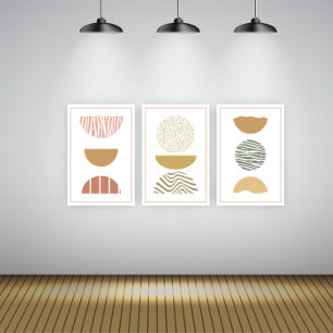 Set van minimalistische geometrische kunst posters
