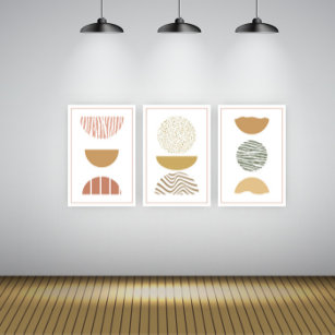 Set van minimalistische geometrische kunst posters