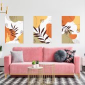 Set van minimalistische organische vormen botanisc (Woonkamer)