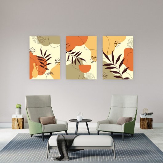 Set van minimalistische organische vormen botanisc