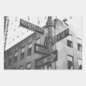 Set van New York City Zwart-wit foto's Inpakpapier Vel (Voorkant 2)