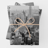 Set van New York City Zwart-wit foto's Inpakpapier Vel (In situ)