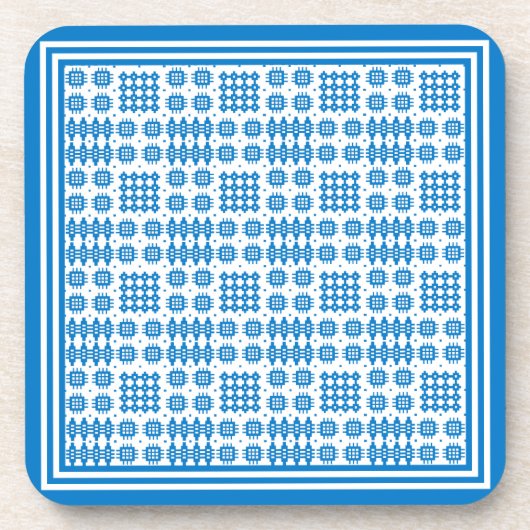 Set van Onderzetters Bright Blue Welsh Tapestry Pa (Voorkant)