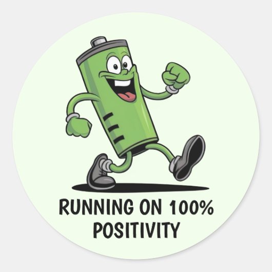 Set van opgeladen batterij-Sticker Ronde Sticker (Voorkant)