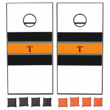 Set van Oranje/zwart-wit en zwart-wit hoorngat