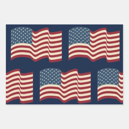 set van patriottisch inpakpapier (Voorkant)