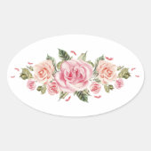 Set van Rozen bloemschikkingen Stickers (Voorkant)