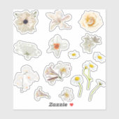 Set van rozen en tuinbloemen elementen. sticker (Vel)
