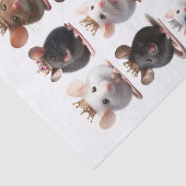 Set van Schattig met Muizen met Kronen Fussy Cuts Tissuepapier (Detail)