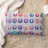 Set van sociale pictogrammen kussen (Deken)