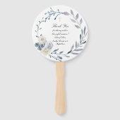 set van tien blauwe waterverf lijst Doop Handwaaier (Achterkant)